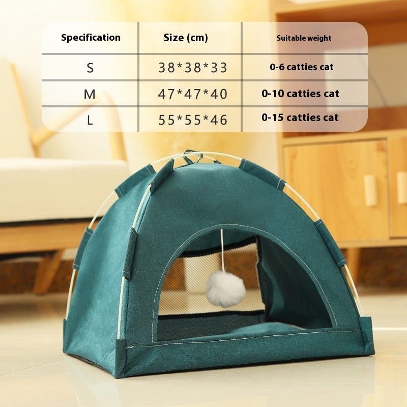 Cozy Pet Tent Bed – Soft Indoor Shelter for Cats & Dogs