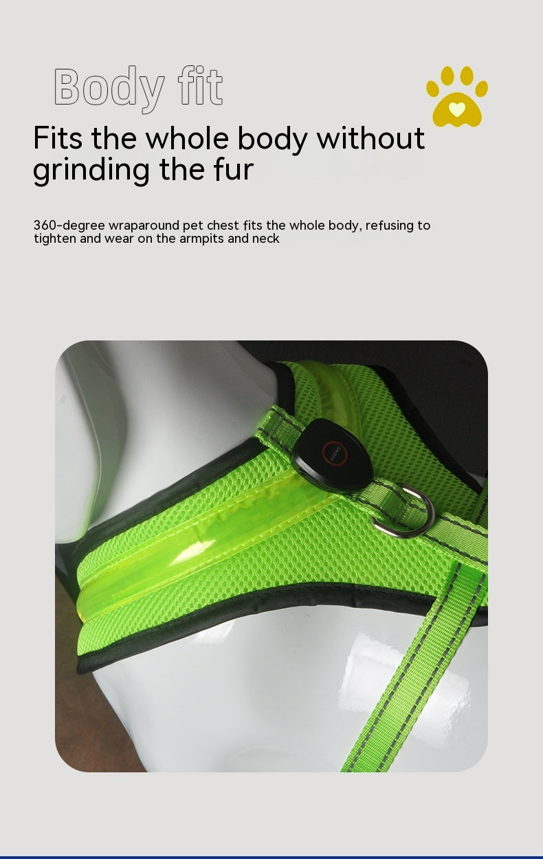 USB Rechargeable LED Dog Harness