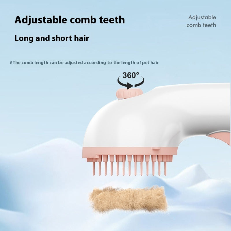 3-in-1 Steam Pet Brush – Groom, Clean & Deshed
