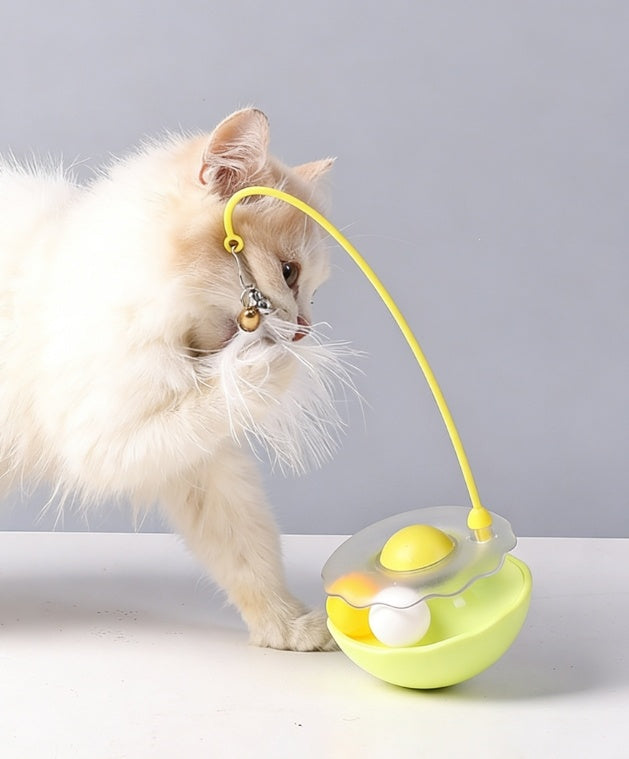 Interactive Self-Play Cat Toy with Mint Ball