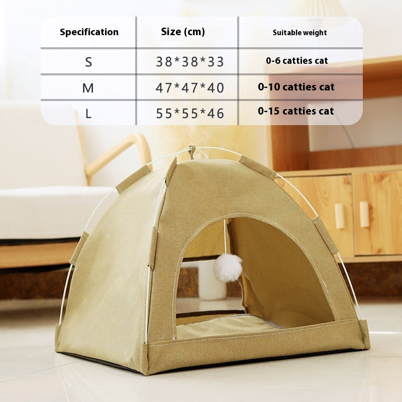 Cozy Pet Tent Bed – Soft Indoor Shelter for Cats & Dogs