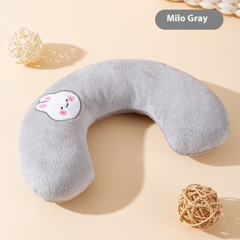 U-Shaped Calming Pet Pillow – Soft Support Toy for Dogs & Cats