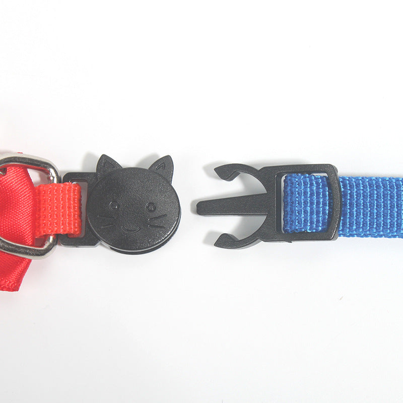 Adjustable Cat Collar with Bell – Soft & Safe Bow Design