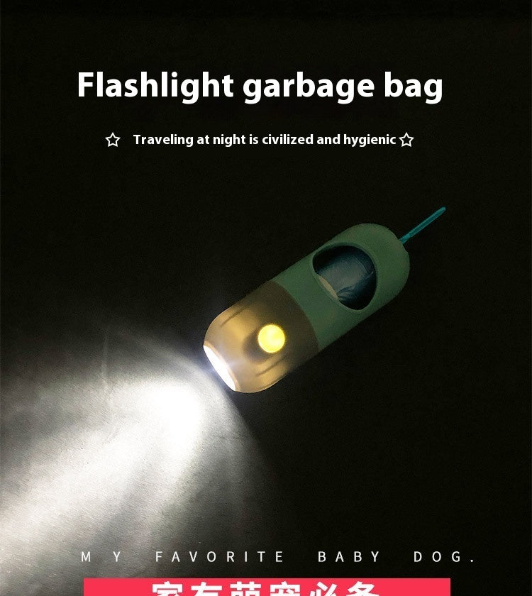 Dog Waste Bag Dispenser with LED Light – Night Walk Essential
