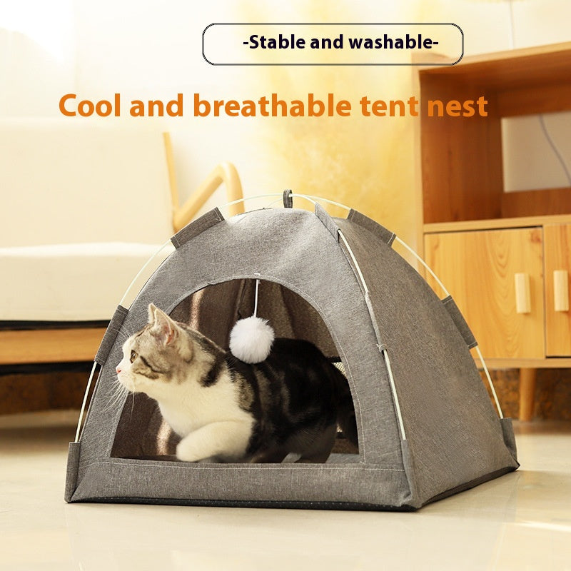 Cozy Pet Tent Bed – Soft Indoor Shelter for Cats & Dogs