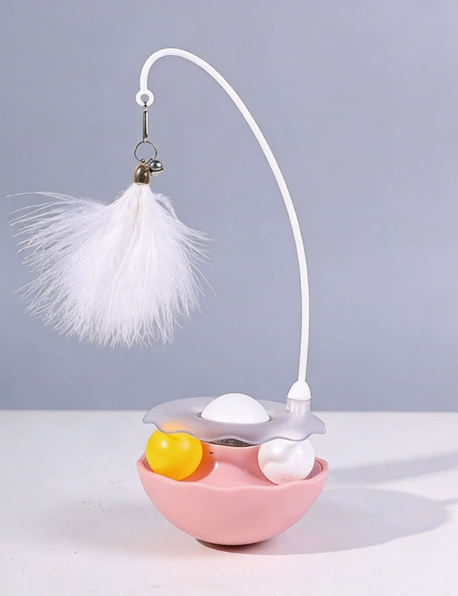 Interactive Self-Play Cat Toy with Mint Ball