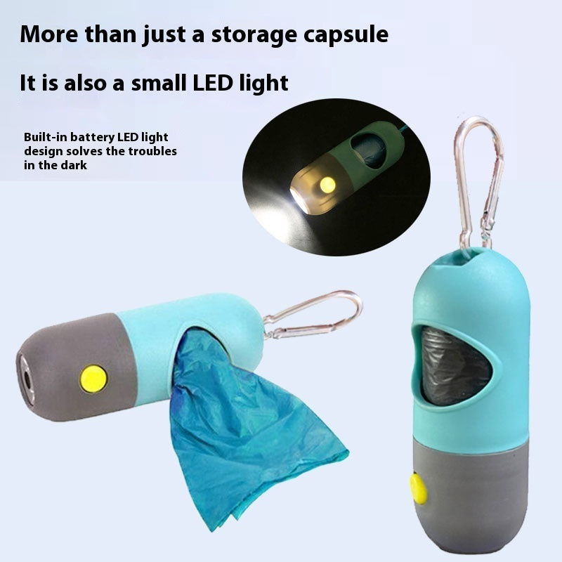 Dog Waste Bag Dispenser with LED Light – Night Walk Essential