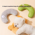 U-Shaped Calming Pet Pillow – Soft Support Toy for Dogs & Cats