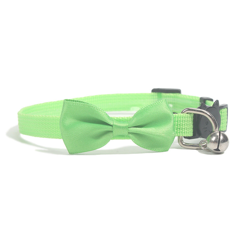 Adjustable Cat Collar with Bell – Soft & Safe Bow Design
