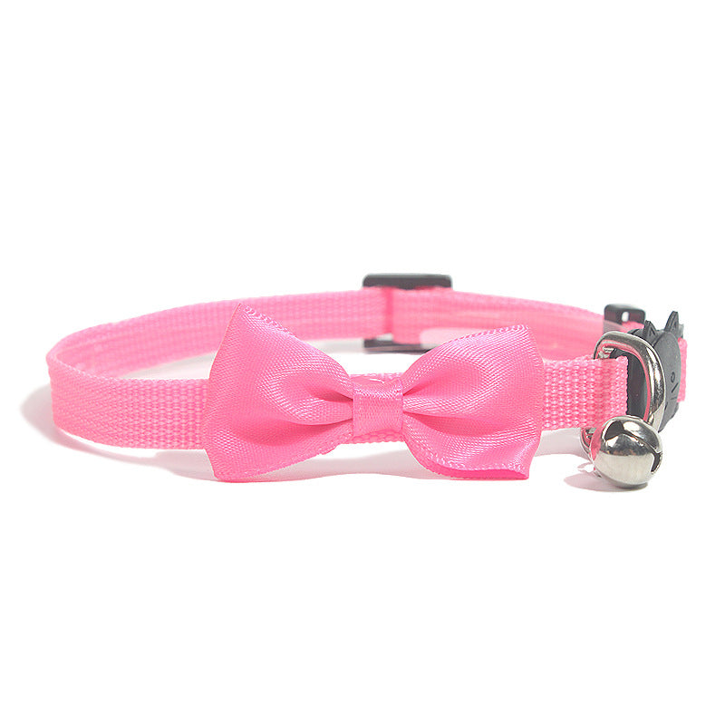 Adjustable Cat Collar with Bell – Soft & Safe Bow Design