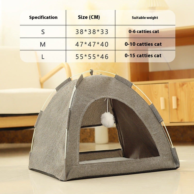 Cozy Pet Tent Bed – Soft Indoor Shelter for Cats & Dogs