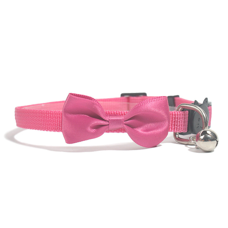 Adjustable Cat Collar with Bell – Soft & Safe Bow Design
