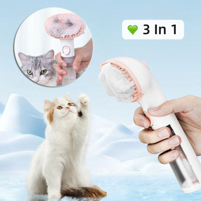 3-in-1 Steam Pet Brush – Groom, Clean & Deshed