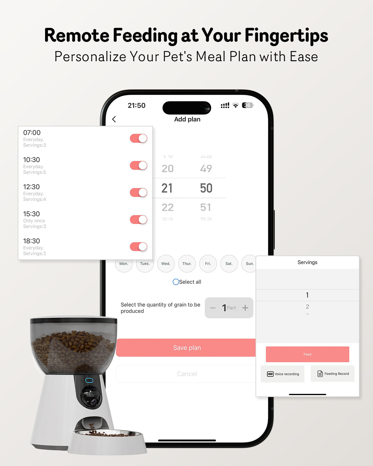 Smart Pet Feeder with Camera – App Control & HD Monitoring