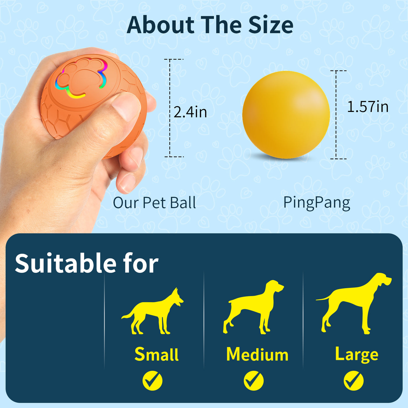 Smart Interactive Dog Toy Ball (Motion Activated)