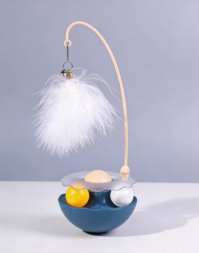 Interactive Self-Play Cat Toy with Mint Ball