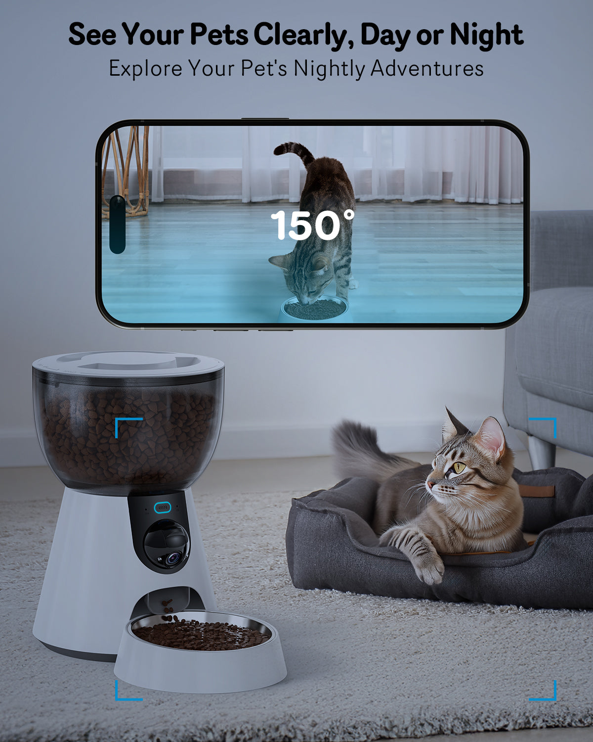 Smart Pet Feeder with Camera – App Control & HD Monitoring