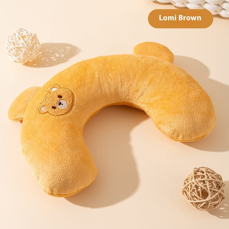 U-Shaped Calming Pet Pillow – Soft Support Toy for Dogs & Cats