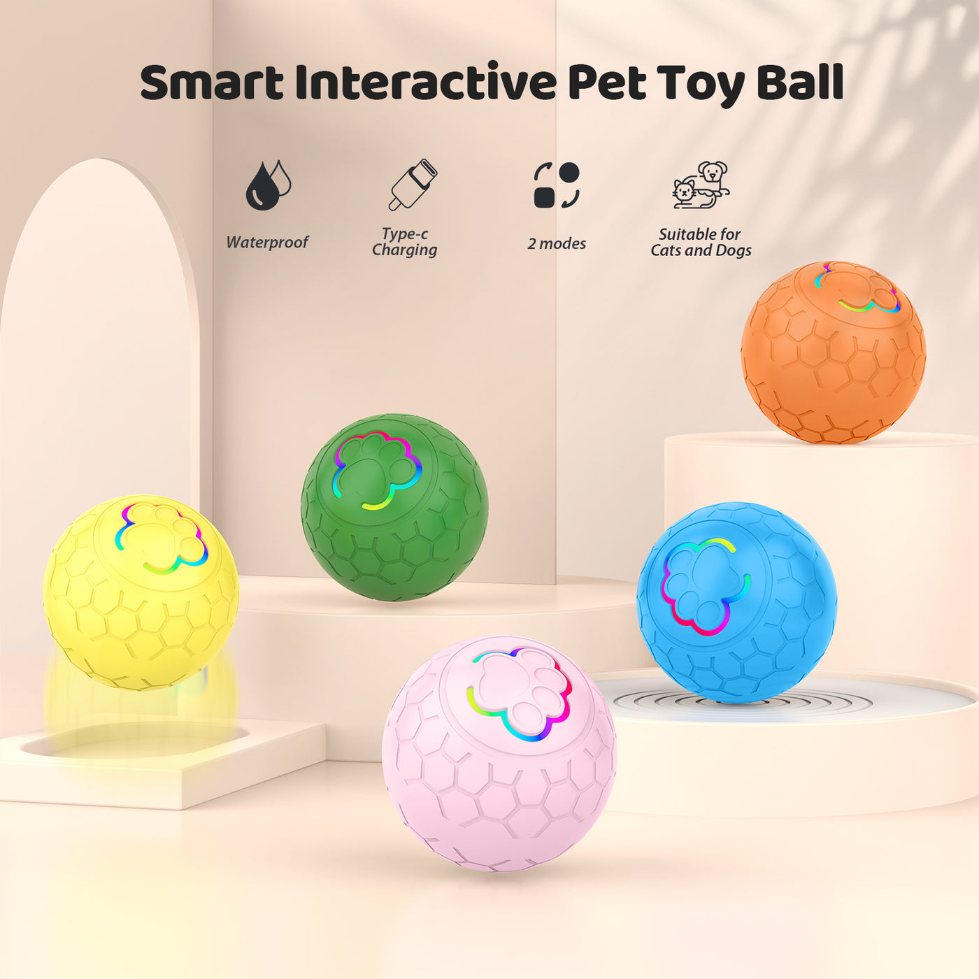 Smart Interactive Dog Toy Ball (Motion Activated)