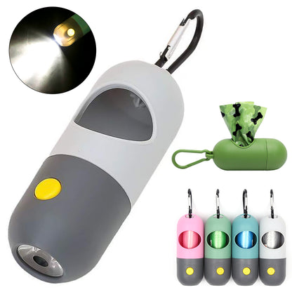 Dog Waste Bag Dispenser with LED Light – Night Walk Essential