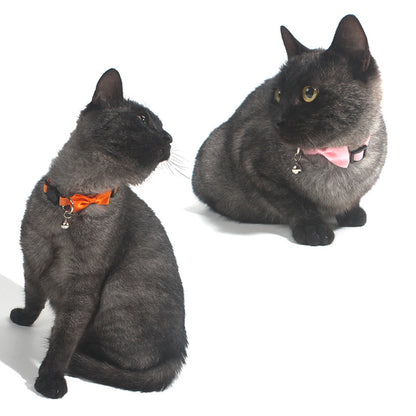 Adjustable Cat Collar with Bell – Soft & Safe Bow Design